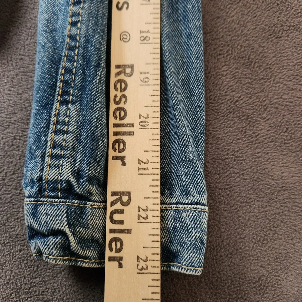 Levis Denim Trucker Jacket Youth Girls XL‎ Blue Jean Button Up